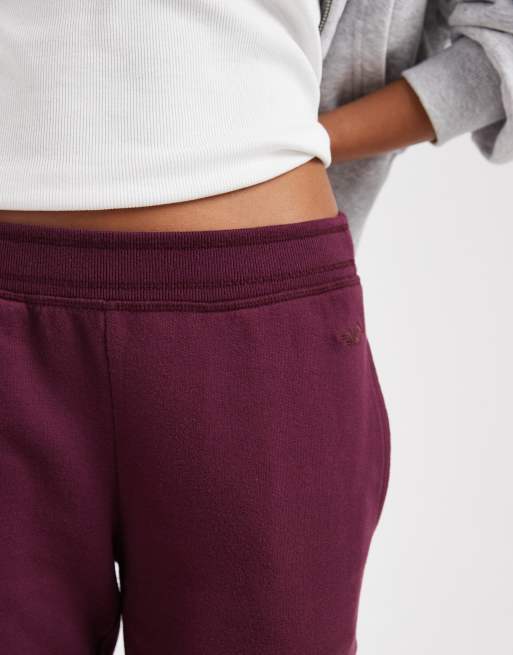 Hollister low waist slim fit joggers in burgundy, 3 of 5