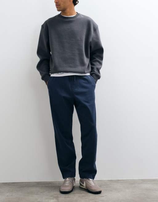 Hollister løstsiddede pull-on bukser i navy, 1 af 5