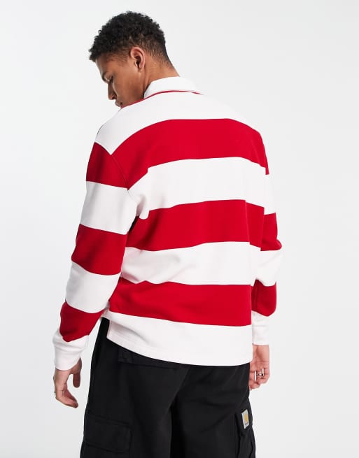 Hollister red and white striped shirt store