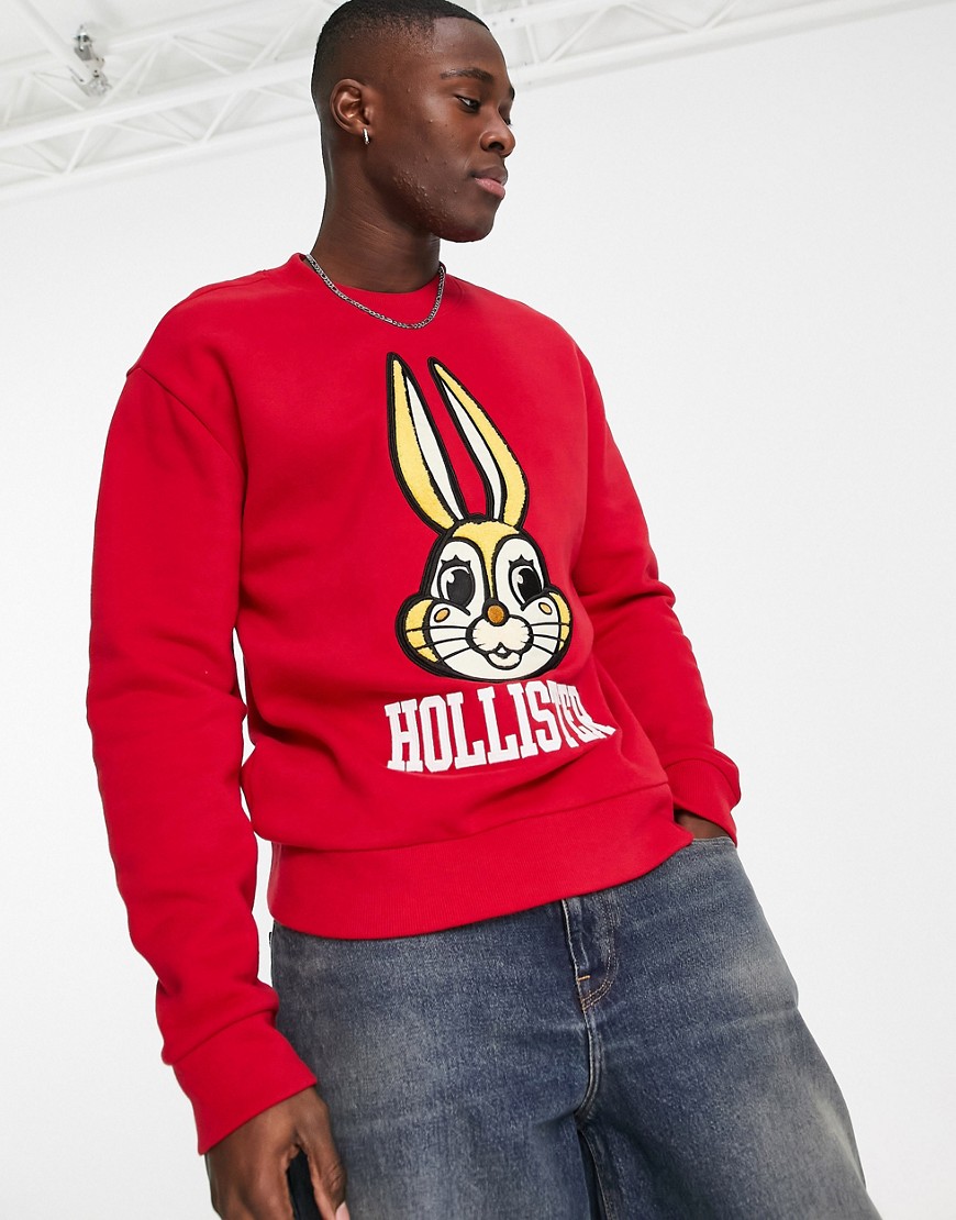 Hollister Lunar New Year logo print sweatshirt in red
