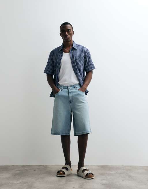 Hollister - Lyseblå baggy denimshorts, 2 af 5