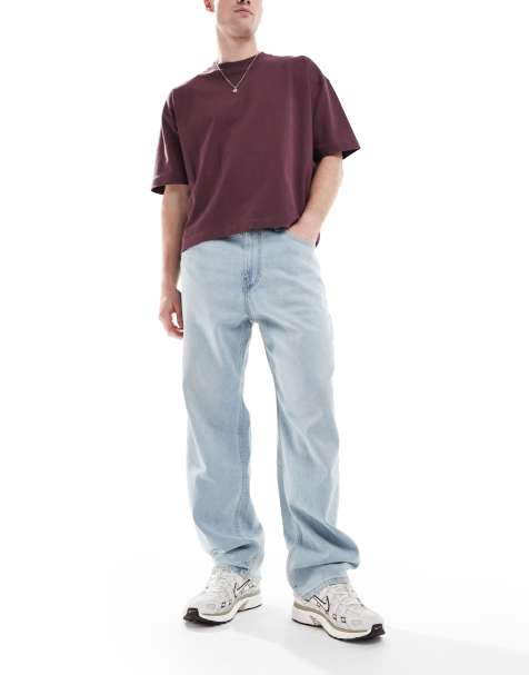 Hollister - Lyseblå posede jeans med 5 lommer - view 1