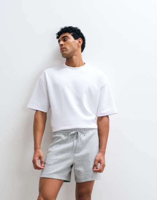 Hollister - Lysegrå lårlange jerseyshorts