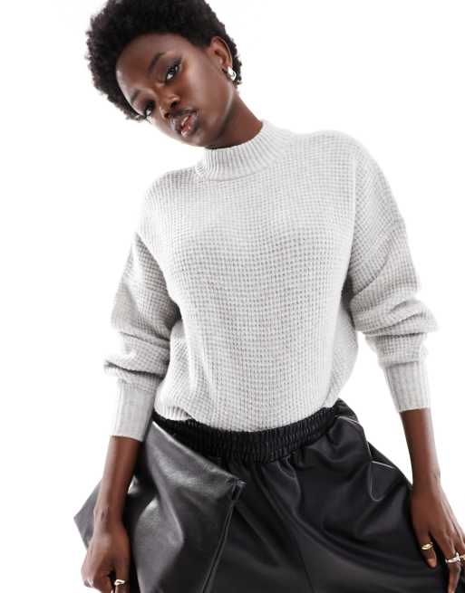 Hollister - Maglione grigio accollato