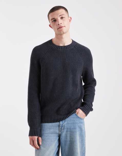 Hollister - Maglione lavorato a coste inglesi color antracite - view 1