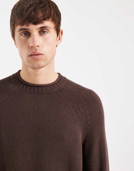 Hollister - Maglione lavorato girocollo marrone, 5 di 5