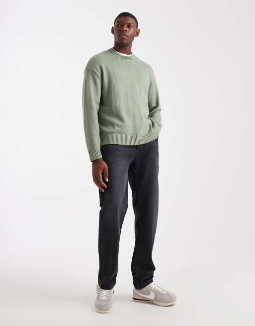 Hollister - Maglione squadrato verde salvia, 2 di 5