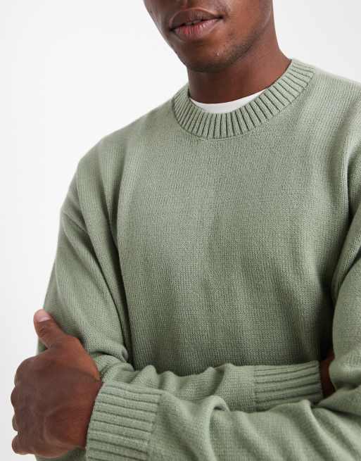 Hollister - Maglione squadrato verde salvia, 5 di 5