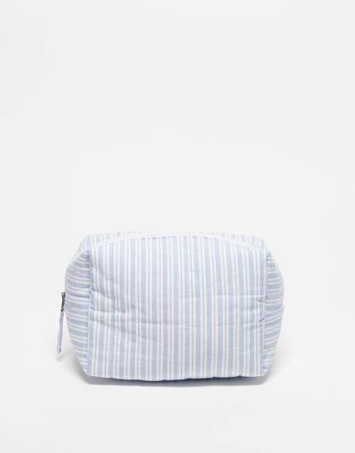 Hollister - Make-up tas met blauwe strepen