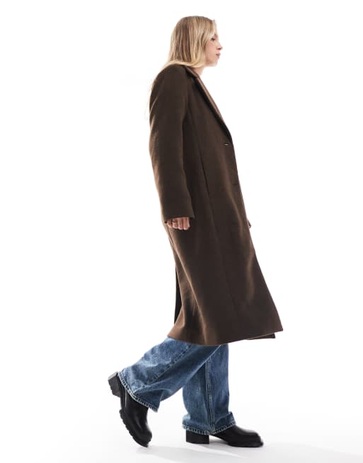 Hollister Manteau long coupe dad Chocolat