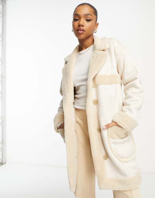 Manteau imitation peau hotsell retournée