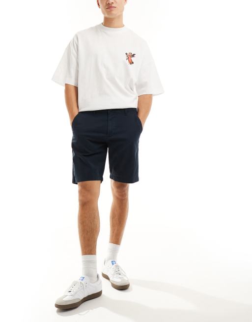 Hollister – Marinblå chino-shorts, 9 tum 