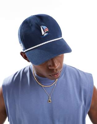 Hollister – Marinblå snapback-keps med Americana-motiv - view 1