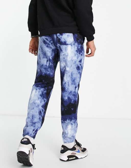 Hollister – Marinblå stentvättade sweatpants med logga på sidan och muddar, 2 av 4