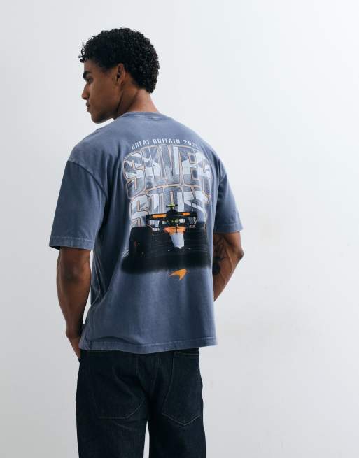 Hollister McLaren grafisk T-shirt i blå