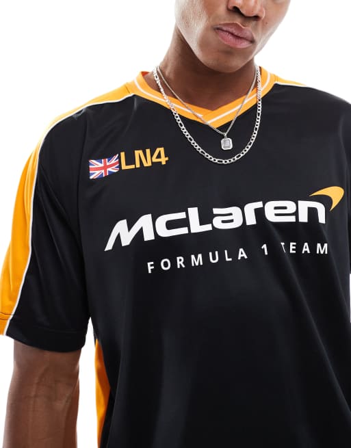 Hollister Mclaren soccer motif top in black multi, 3 of 4