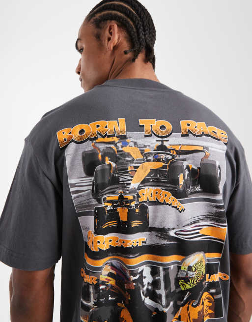 Hollister - Mclaren - T-shirt grigia con grafica, 5 di 5