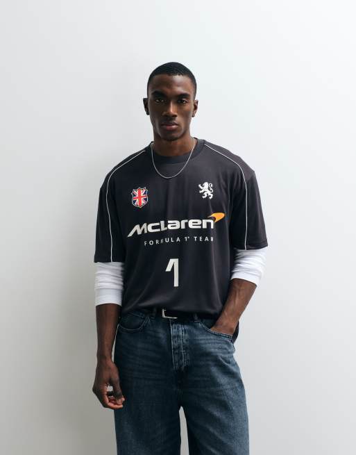 Hollister - McLaren - Voetbalshirt in zwart