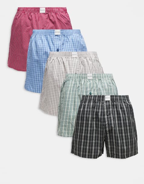 Hollister – Mehrfarbige Boxershorts mit Schottenkaromuster, 5er-Pack - view 1