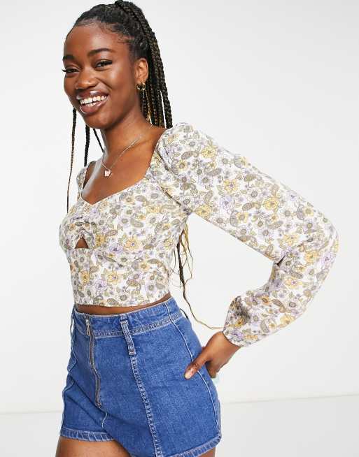 Hollister long sleeve crop deals top