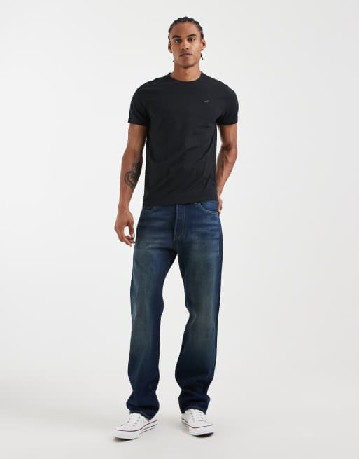 Hollister micro logo T-shirt in black, 3 of 5