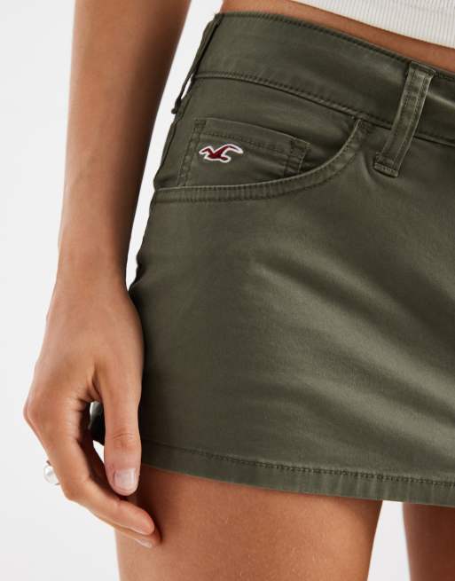 Hollister micro mini skort in green, 5 of 5