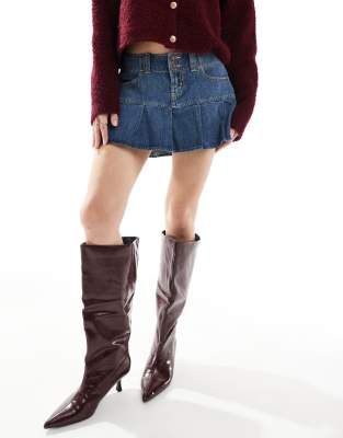 Hollister Micro Pleated Mini Skirt In Black