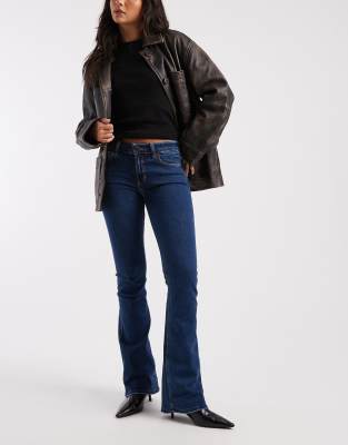 Hollister Mid Rise Bootcut Jean In Blue