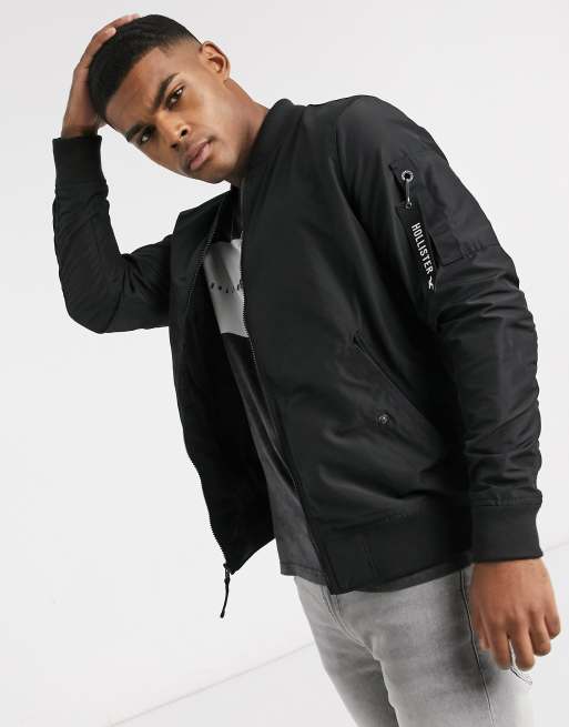 Hollister bomber jacket mens discount