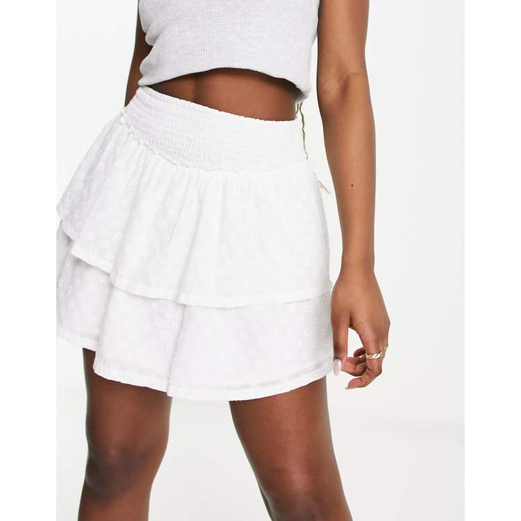 Jupe a volant blanche cheap