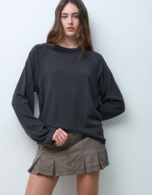 Hollister mini-jupe plissée marron, 4 de 5