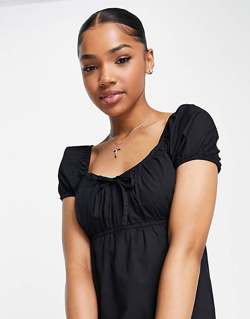Mode Jurken Mini-jurken Hollister Mini-jurk zwart casual uitstraling 