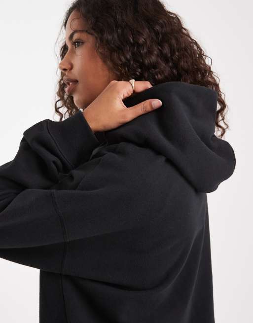Hollister mini logo boyfriend hoodie in black, 2 of 4