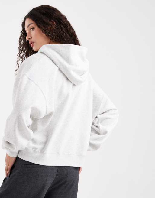 Hollister mini logo zip-through hoodie in grey, 4 of 4
