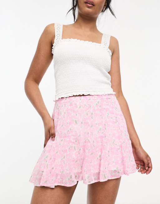 Pink skirt hollister cheap