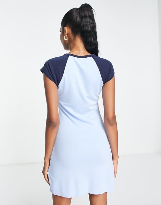Hollister blue and white striped dress top