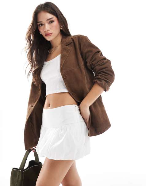 Hollister - Minigonna bianca con orlo a palloncino - view 1