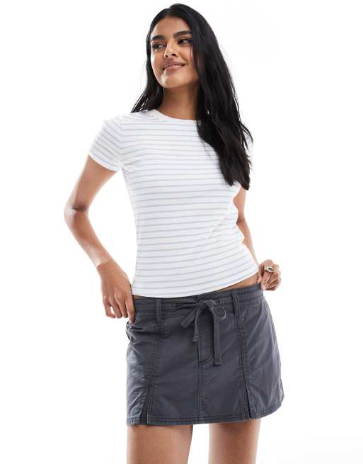 Hollister - Minigonna grigia a pieghe