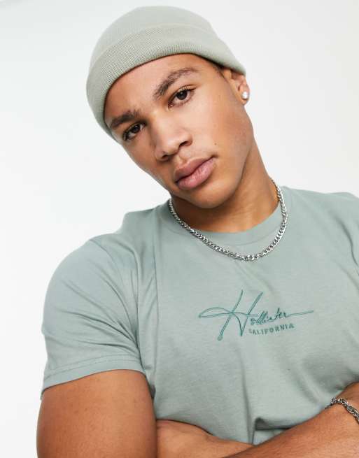 Hollister - Mintgrøn T-shirt med logo