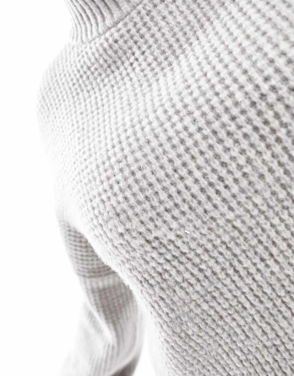 Hollister mock neck jumper in grey 1