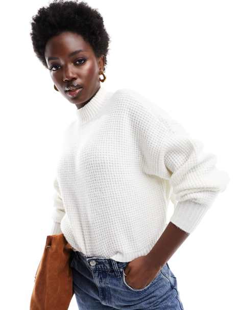 Hollister Co. White Mock Sweaters for Women