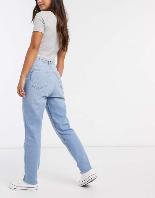 Hollister mom jeans in light wash blue