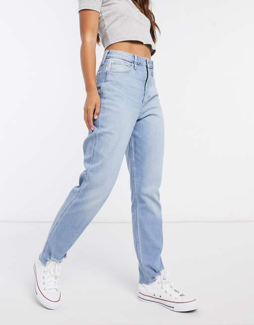 Hollister mom jeans in light wash blue