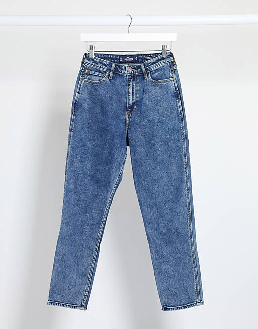 Hollister mom jeans in light wash blue, ASOS