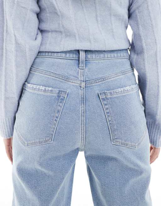 Hollister - Mom-jeans med ultrahøj talje i blå vask, 4 af 5