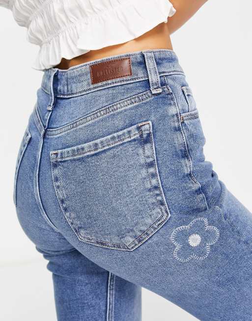 Skinny Jeans Hollister Flower Jeans Denim Hollister Flower Mom