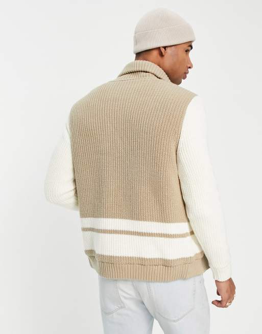 sherpa lined shawl cardigan