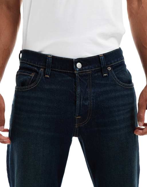 Hollister – Mörkt indigoblå bootcut-jeans, 4 av 5
