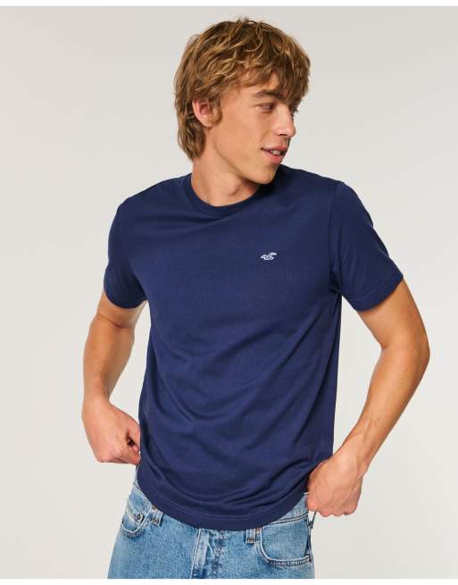Hollister Must-have cotton icon tee in navy, 1 of 4