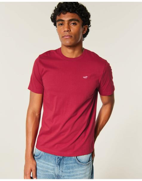 Hollister Must-have cotton icon tee in red - view 1